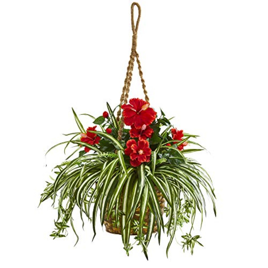 Hanging basket artificial plan – обзор и цена Spider Plant Hanging
