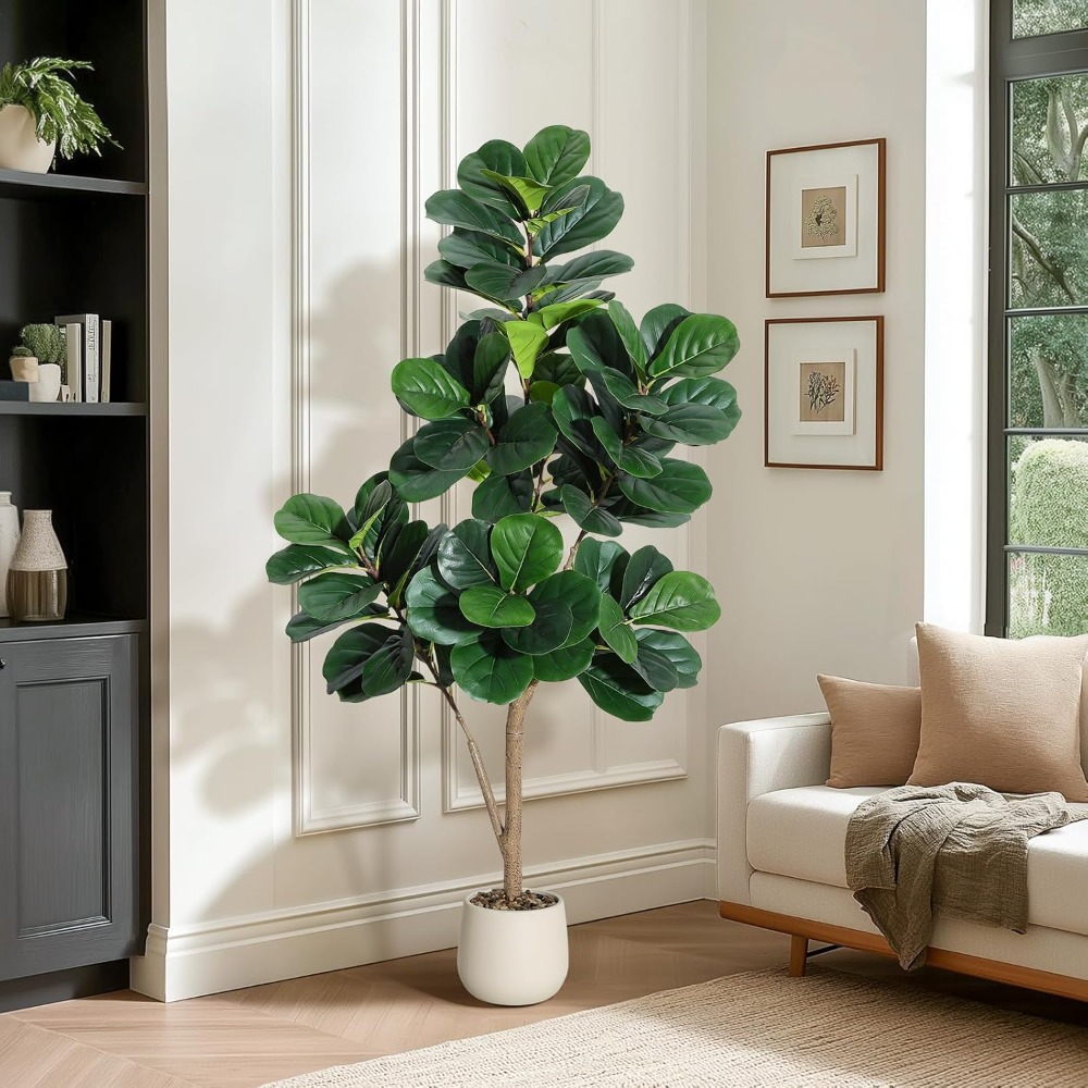 Lifelike Artificial Fiddle Lea – обзор и цена Ficus Lyrata Tree