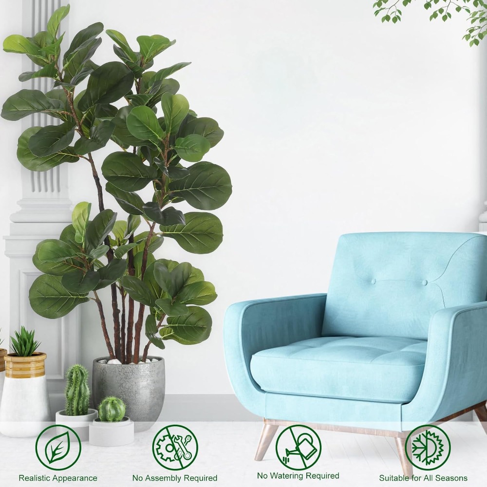 4ft Artificial Fiddle Leaf Fig – обзор и цена Ficus Lyrata Tree