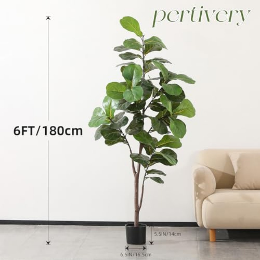Artificial Fiddle Leaf Fig Tre – обзор и цена Ficus Lyrata Tree