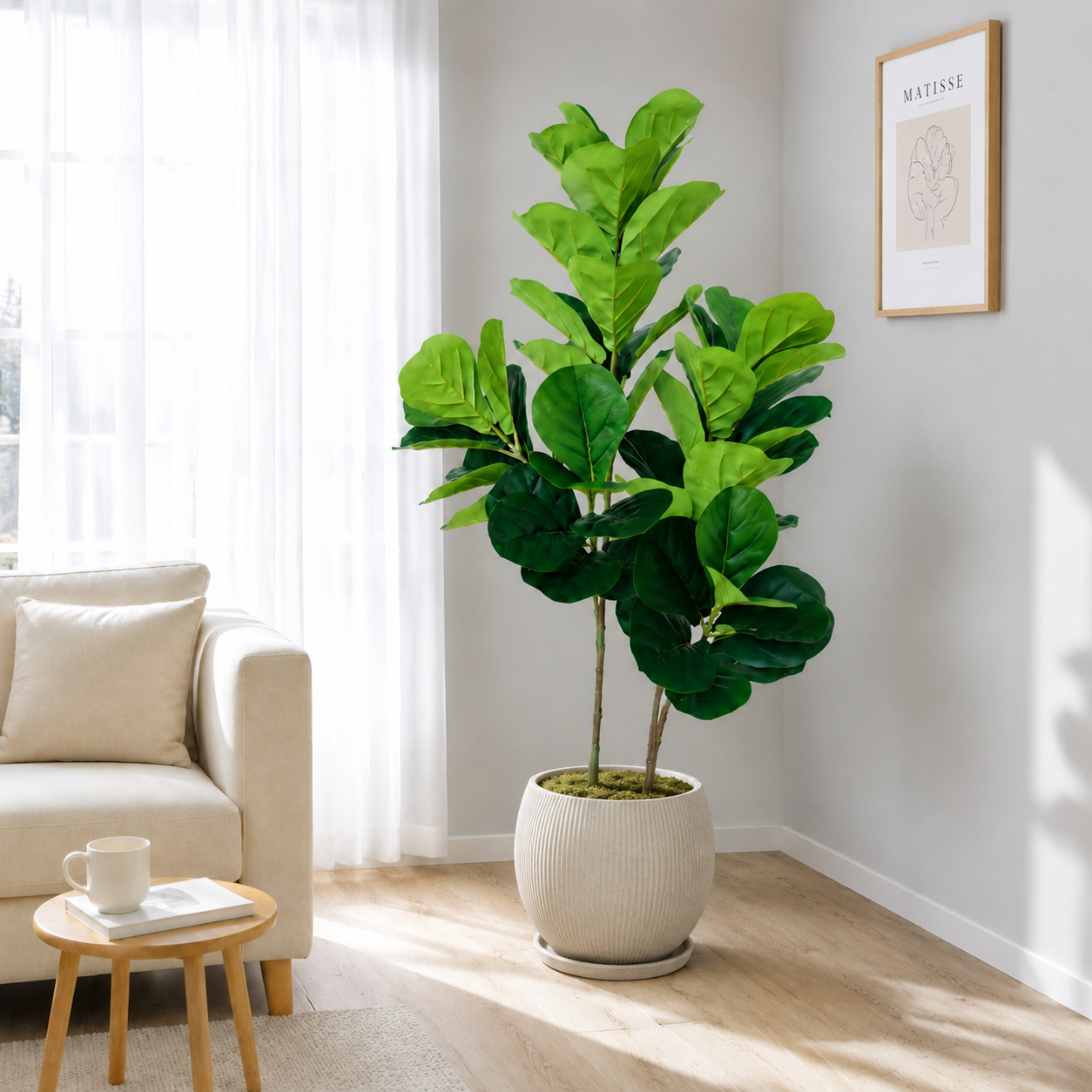 130cm/4.3ft Artificial Ficus L – обзор и цена Ficus Lyrata Tree