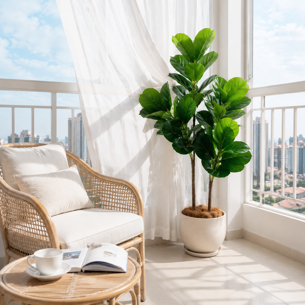 130cm/4.3ft Artificial Ficus L – обзор и цена Ficus Lyrata Tree