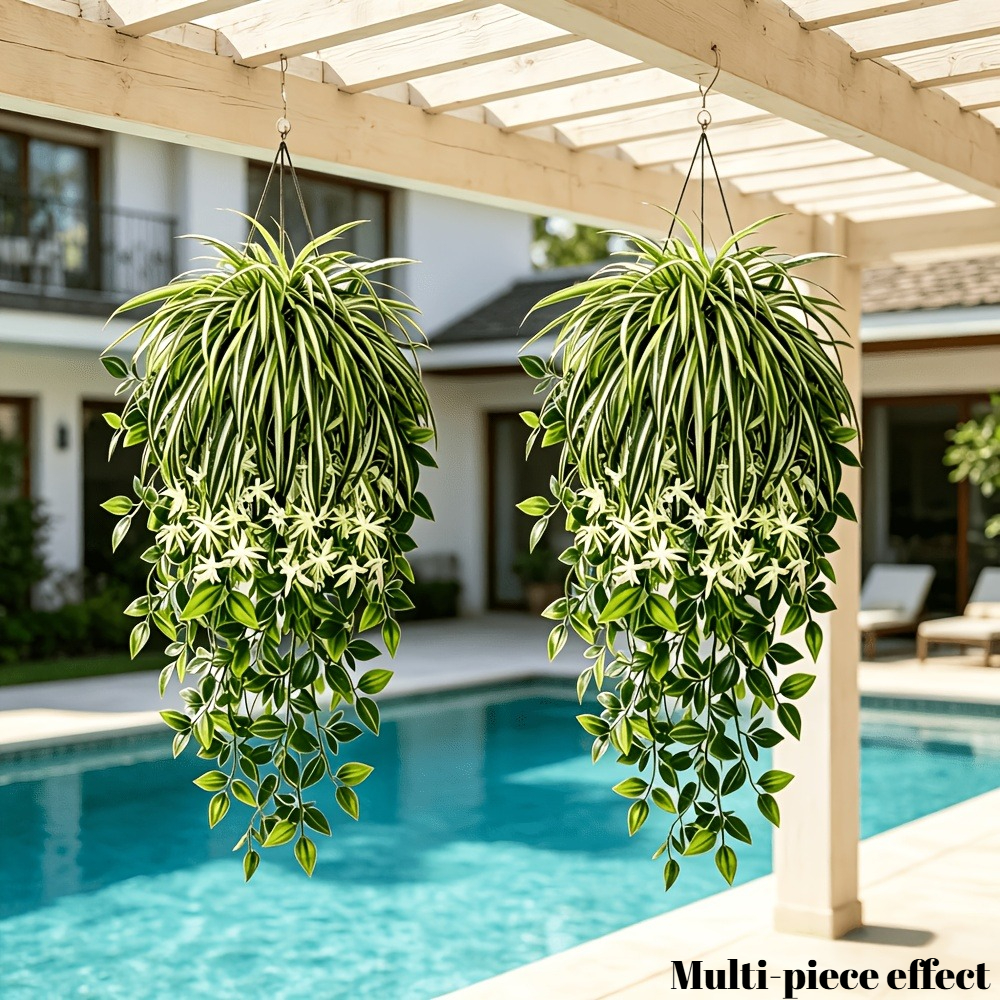 4pc Faux Spider Plant Hanging  – обзор и цена Spider Plant Hanging