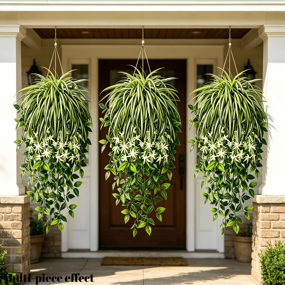 4pc Faux Spider Plant Hanging  – обзор и цена Spider Plant Hanging