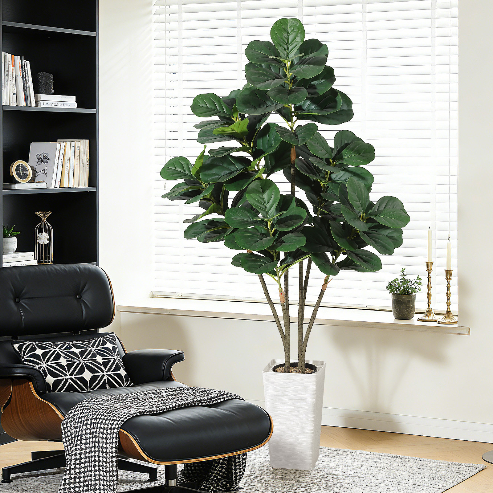 Artificial Fiddle Leaf Tree,Fa – обзор и цена Ficus Lyrata Tree